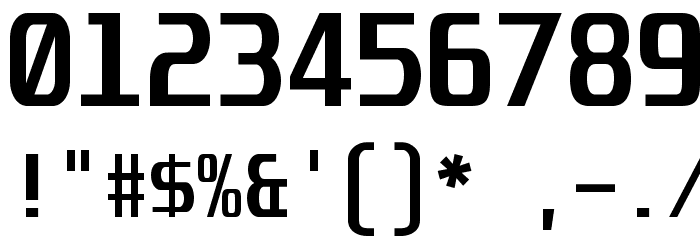 Unispace-Bold Font OTHER CHARS