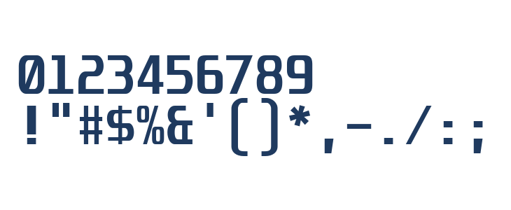 Unispace-Bold Other Characters