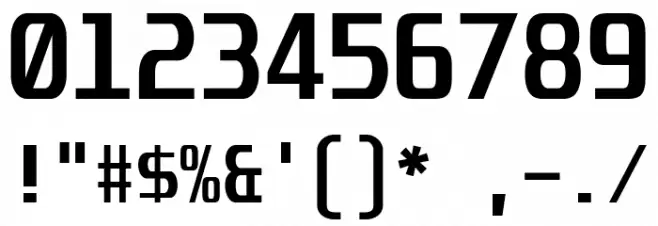 Unispace-Bold Font OTHER CHARS