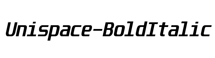 Unispace-BoldItalic  font caratteri gratis