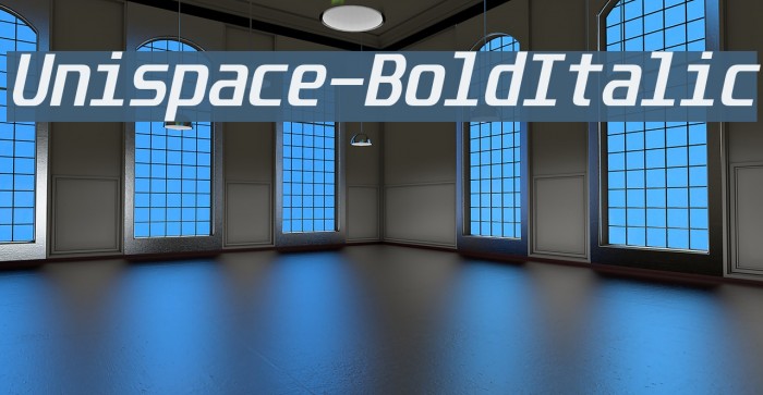 Unispace-BoldItalic Font examples