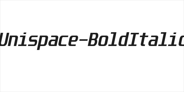 Unispace-BoldItalic Logo