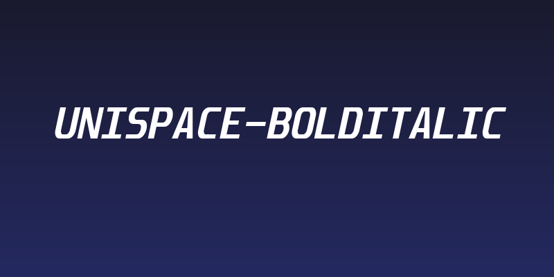 Unispace-BoldItalic Social Header