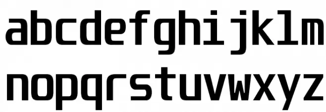 Unispace-Bold Caratteri MINUSCOLO