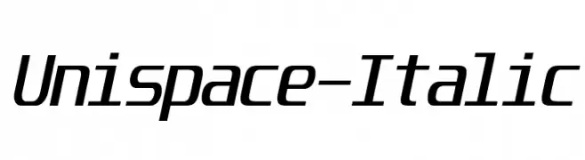 Unispace-Italic 