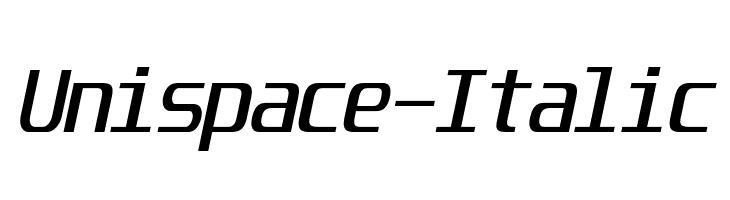 Unispace-Italic  Free Fonts Download