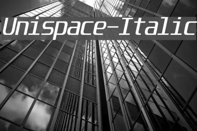 Unispace-Italic फ़ॉन्ट examples