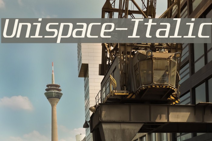 Unispace-Italic Font examples