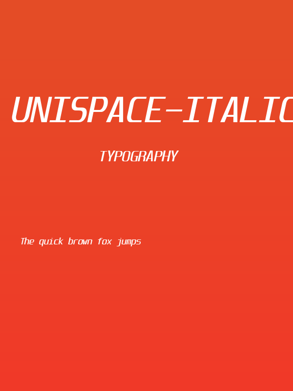 Unispace-Italic Poster