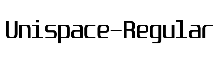 Unispace-Regular  フリーフォントのダウンロード