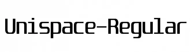 Unispace-Regular  Frei Schriftart Herunterladen