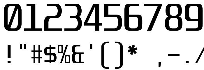 Unispace-Regular Font OTHER CHARS