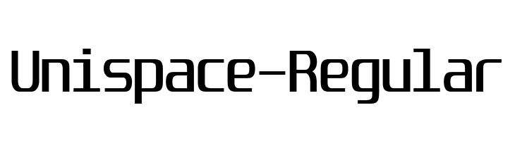 Unispace-Regular  Free Fonts Download