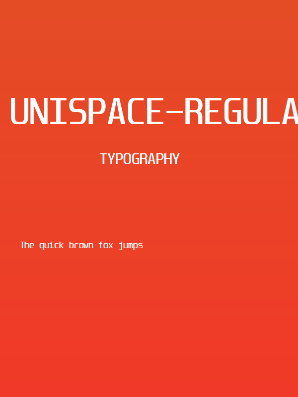 Unispace-Regular Poster