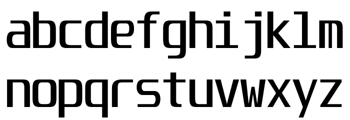 Unispace-Regular Font LOWERCASE