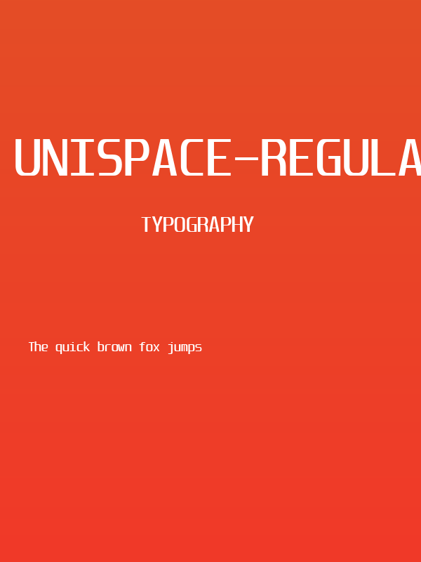 Unispace-Regular Poster