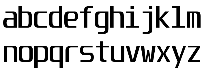 Unispace-Regular Font LOWERCASE