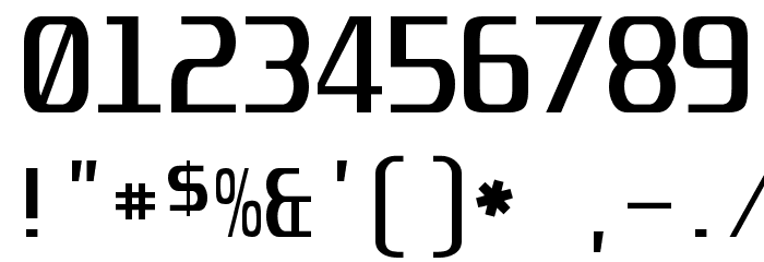 Unispace Font OTHER CHARS