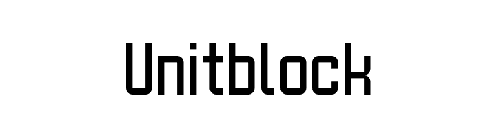Unitblock  font caratteri gratis