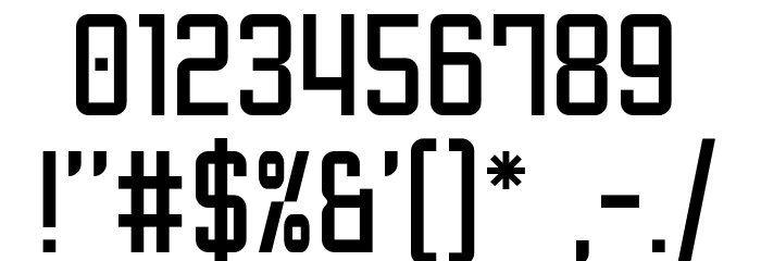 Unitblock Font OTHER CHARS