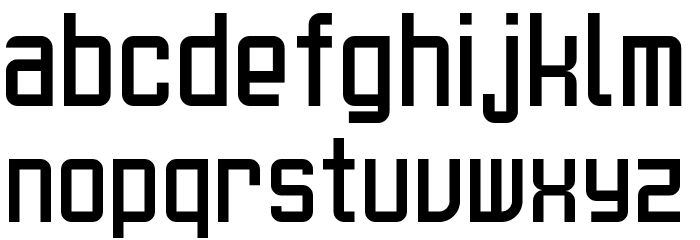 Unitblock Font LOWERCASE