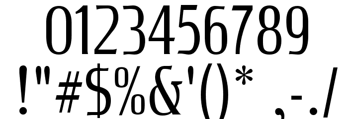 UnitechCondUT Light Font OTHER CHARS