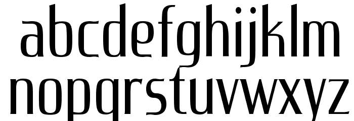 UnitechCondUT Light Font LOWERCASE
