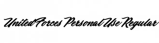 United Forces Personal Use Regular  Frei Schriftart Herunterladen