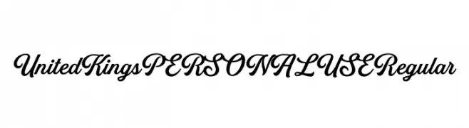 United Kings PERSONAL USE Regular  Frei Schriftart Herunterladen