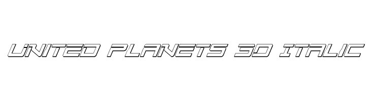 United Planets 3D Italic  免费字体下载