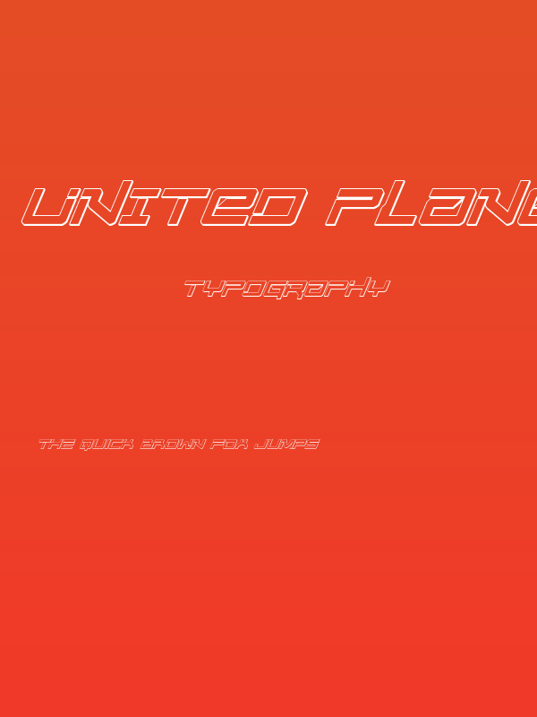 United Planets 3D Italic Poster