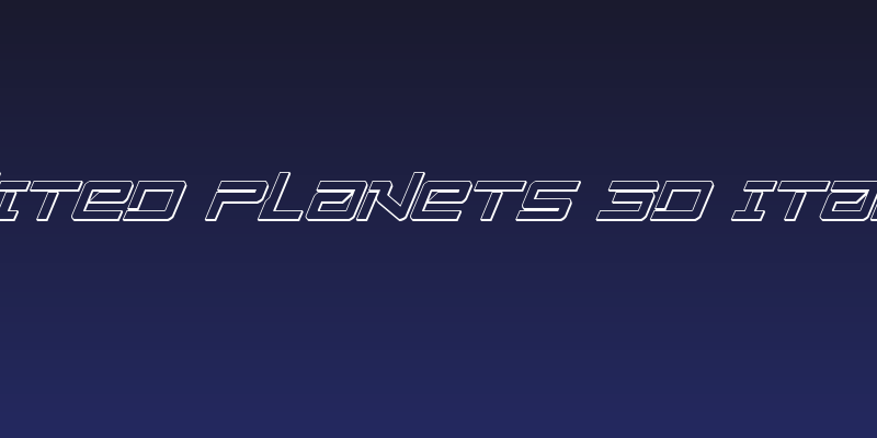 United Planets 3D Italic Social Header