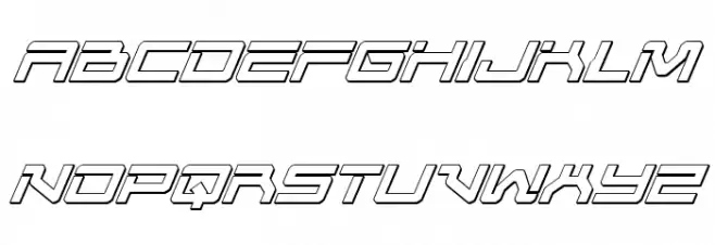 United Planets 3D Italic خط أحرف صغيرة