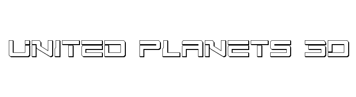 United Planets 3D  フリーフォントのダウンロード