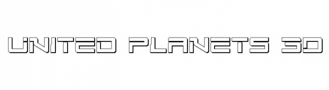 United Planets 3D  Frei Schriftart Herunterladen