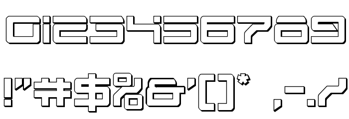 United Planets 3D Font OTHER CHARS