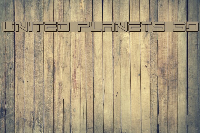 United Planets 3D Font examples