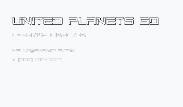 United Planets 3D Business Card
