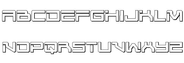 United Planets 3D Font LOWERCASE