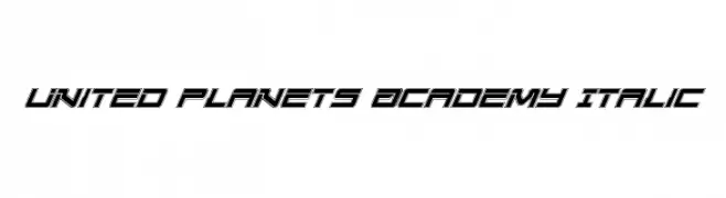 United Planets Academy Italic  Frei Schriftart Herunterladen