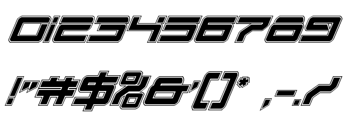 United Planets Academy Italic Font OTHER CHARS