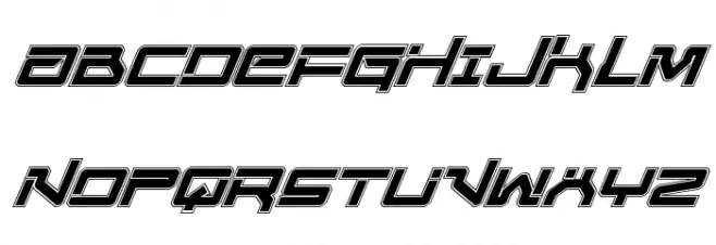 United Planets Academy Italic Font UPPERCASE