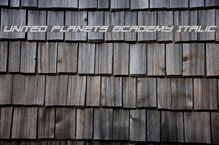 United Planets Academy Italic Font examples