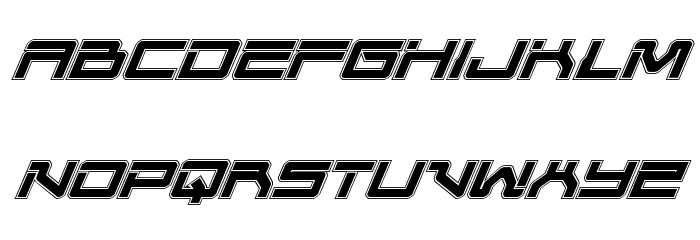 United Planets Academy Italic Font LOWERCASE