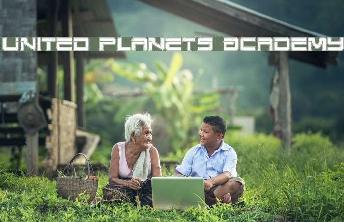 United Planets Academy Font examples