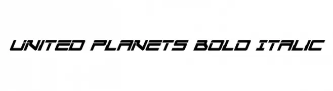United Planets Bold Italic  Frei Schriftart Herunterladen