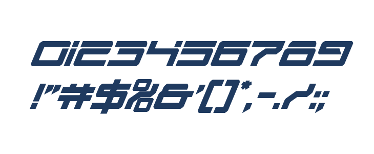 United Planets Bold Italic Other Characters