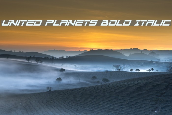 United Planets Bold Italic Example 2