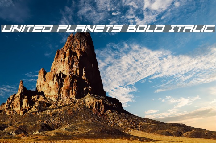 United Planets Bold Italic Example 3
