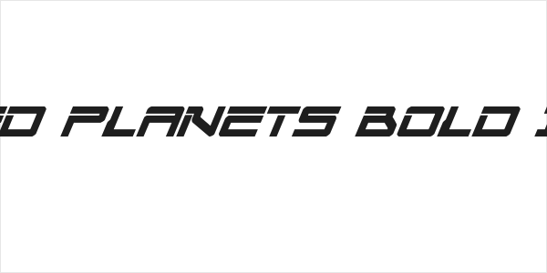 United Planets Bold Italic Logo